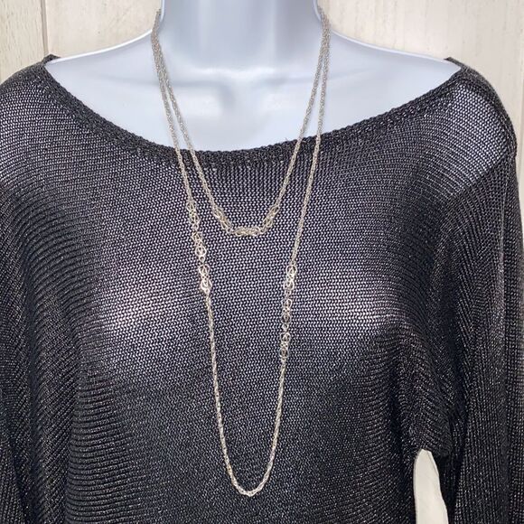 Vintage Monet 55" Silver Plated Rope Chain With Bow Design Throughout - Picture 1 of 10